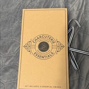 Charcuterie Essentials 3 Knife Set - gift ready Kraft Box with bow